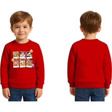 Sedirli Unisex Disney Baskılı Çocuk Swaetshirt 3 Iplik Şardonlu