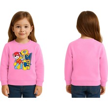 Sedirli Unisex Pawpetrol Baskılı Çocuk Swaetshirt 3 Iplik Şardonlu