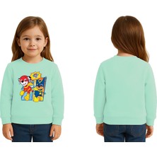 Sedirli Unisex Pawpetrol Baskılı Çocuk Swaetshirt 3 Iplik Şardonlu