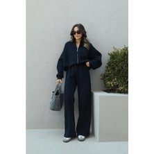 Yakamel Kadın Çımalı Bomber Ceket Alt-Üst Takım