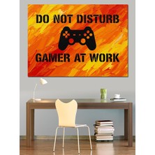 Karizma Tablo Gamer Oyuncu Uyarı Levhası Dekoratif Kanvas - Mdf Ahşap Tablo