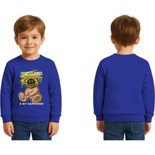 Sedirli Unisex Ayıcık Bear Baskılı Çocuk Swaetshirt 3 Iplik Şardonlu