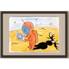 Karikatural Chernyskev Miska 29X21CM Orijinal Karikatür Tablo