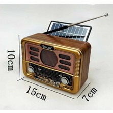 UltraNova RT-671 USB Bt Radyo Solar Paneli Müzik Çalar, Şık ve Taşınabilir Tasarım