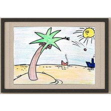 Karikatural Papina Maria 29X21CM Orijinal Karikatür Tablo