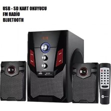 UltraNova Yüksek Kaliteli 2+1 Çoklu Medya Hoparlör Seti, Güçlü ve Net Ses