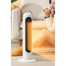 Exenar 2000W Seramik Uzaktan Kumandalı Isıtıcı Fan 12 Saat Zamanlayıcı Devrilme Koruma Kule Tipi Elektrikli Isıtıcı