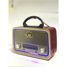 UltraNova Retro Bluetooth Mp3 Çalar Radyo Kırmızı, Şık ve Pratik Müzik Kutusu
