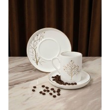 Kütahya Serigrafi 6'lı 12 Parça Hayat Ağacı Fincan Takımı