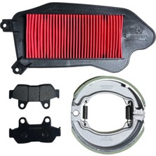 MOTORKİT MK Honda Spacy 110 - Activa S Ön + Arka Balata Takımı + Hava Filtresi Bakım Seti - Motorkit Mk