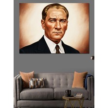 Artmeg Atatürk Resmi Dekoratif Kanvas - Mdf Ahşap Tablo