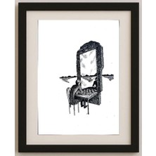 Karikatural Unknown 25X21CM Orijinal Karikatür Tablo