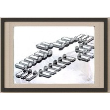 Karikatural Unknown 25X21CM Orijinal Karikatür Tablo