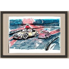 Karikatural Vladimir Vardidzev 29X21CM Orijinal Karikatür Tablo