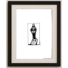 Karikatural Jivko Tenev 29X21CM Orijinal Karikatür Tablo