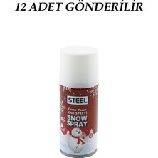Nargo 12 Adet Snow Party Spray Kar Spreyi 150ML Her Yüzeye Kar Efektli Yazı Yazma