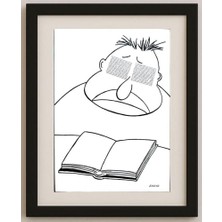 Karikatural Peter Nieuwendijk 29X21CM Orijinal Karikatür Tablo