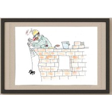 Karikatural Ivailo Tsvetkov 29X21CM Orijinal Karikatür Tablo