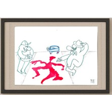 Karikatural Fedor Kritovak 29X21CM Orijinal Karikatür Tablo