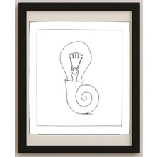 Karikatural Mugtaba Azarkheil 13X13CM Orijinal Karikatür Tablo