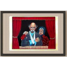 Karikatural Ali Divandari 29X21CM Orijinal Karikatür Tablo