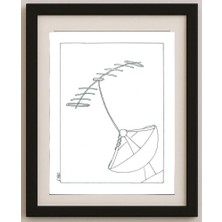 Karikatural Mohammad Mehdi Azarkheil 21X16CM Orijinal Karikatür Tablo