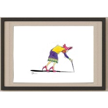 Karikatural Majid Maghsoodi 29X21CM Orijinal Karikatür Tablo