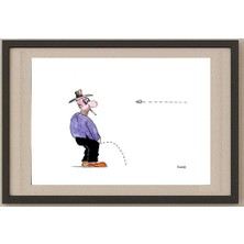 Karikatural Alexander Dubovsky 29X21CM Orijinal Karikatür Tablo