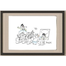 Karikatural Amir Farhad Mohammadyari 29X21CM Orijinal Karikatür Tablo