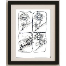 Karikatural Mahzade Hamid Reza 29X21CM Orijinal Karikatür Tablo