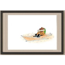 Karikatural Majid Maghsoodi 29X21CM Orijinal Karikatür Tablo