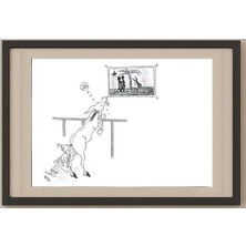 Karikatural Majid Miri 29X21CM Orijinal Karikatür Tablo