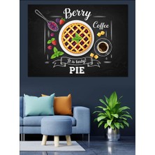 Karizma Tablo Meyveli Turta Menü Tahtası Dekoratif Kanvas - Mdf Ahşap Tablo