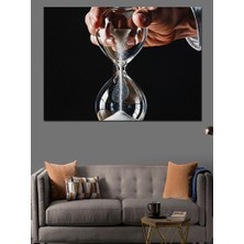 Karizma Tablo Kum Saati Tutan Eller Dekoratif Kanvas - Mdf Ahşap Tablo