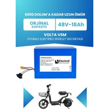 Electroll Volta VSM 48V 18 Ah LifePO4 (Elektrikli Bisiklet için Akü)