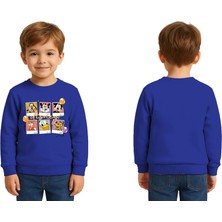 Sedirli Unisex Disney Baskılı Çocuk Swaetshirt 3 Iplik Şardonlu