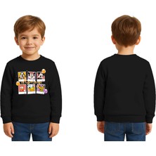 Sedirli Unisex Disney Baskılı Çocuk Swaetshirt 3 Iplik Şardonlu