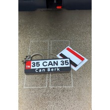 Kişiye Özel Plaka Şeklinde Anahtarlık (7 Cm)