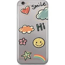 Manitoba Iphone 6 Plus / 6s Plus Uyumlu Baskılı Yumuşak Silikon Şeffaf Telefon Kılıfı