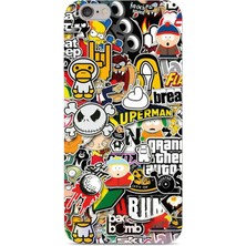 Manitoba Iphone 6 Plus / 6s Plus Uyumlu Baskılı Yumuşak Silikon Şeffaf Telefon Kılıfı