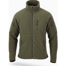 Beevos Askeri Termal Taktik Polar Ceket Erkek Full Fermuarlı 5 Cepli Soğuk Geçirmez