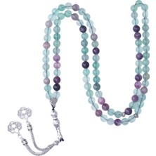 Bütüncül Şifa Florit Doğal Taş Tesbih 99'lu