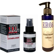 Süper Mucizevi Hot Xxl Peak Power For Men Sprey 50 ml Eros Natural Lubricant 125ML