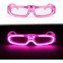 Shopwave Pembe LED Işıklı Parti Gözlüğü 3 Modlu – Glow - Gece Eğlence Gözlüğü (5047)