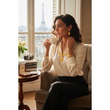 Alya's Aksesuar 5 Parça Gül Desenli Etnik Takı Seti