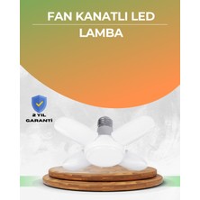 Sbusshop Tasarruflu Pervane LED Ampül 4 Kollu 60 Watt Geniş Alan Aydınlatma - SB001M-47YWV0