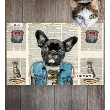 Monnhein Pet Mat – Kişiselleştirilebilir Kaymaz Mama Altlığı, 50X35 cm