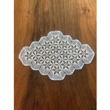 Mor Tırtıl El Işi Dantel Sehpa Tepsi Örtüsü Çeyizlik Hediyelik Vintage Nostaljik