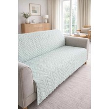 Decomia Home Terry Kabartmalı Yumuşak Tüylü Koltuk Örtüsü Çok Amaçlı Koltuk Şalı Kaymaz Süngerli (165X205 Cm)