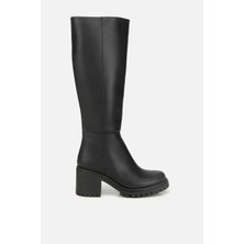 Yaya By Hotiç Kadın Siyah Kalın Tabanlı Topuklu Çizme